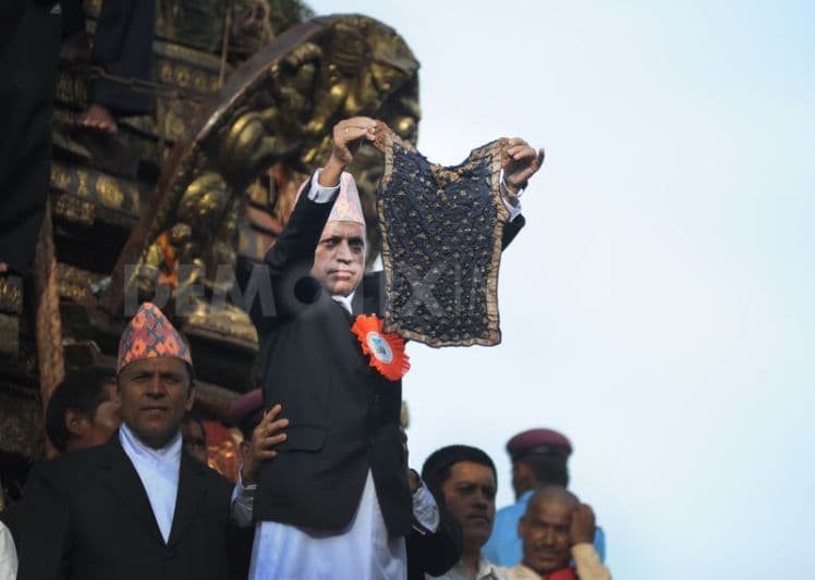 Celebrating the Rato Machhindranath festival in Lalitpur