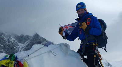 Young Australian climbed three peaks one week